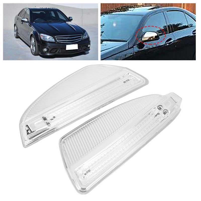 Suuonee Turn Light, 2Pcs Car Side Mirror Lamp Turn Light Fit for Benz C-Class C250 C300 Scion Im Mirror Turn Signal Light - Image 3
